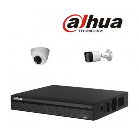 PACK DVR DAHUA 4 CHAINES+2 CHARGEURS+2 CAMERAS (1 INTERNE+1 EXTERNE) HD