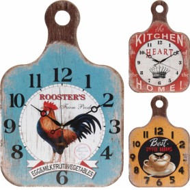 HORLOGE MURALE MDF 44X29CM