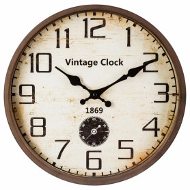 PENDULE MET MARRON D30