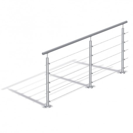 RAMPE ASPECT INOX 5 BARRES