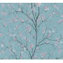 PAPIER PEINT METROPOLITAN STORIES II  ASIATIQUE FLORAL BLEU 379123
