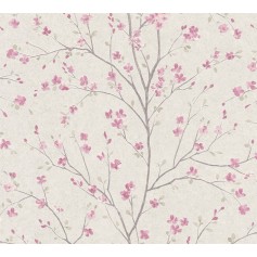 PAPIER PEINT METROPOLITAN STORIES II  ASIATIQUE FLORAL GRIS 379122