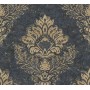PAPIER PEINT METROPOLITAN STORIES II BAROQUE   Damasse NOIR NUIT  379012