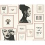 PAPIER PEINT METROPOLITAN STORIES LIVINGWALLS Blanc - Rose, Noir À motif, Texte & lettres