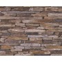 PAPIER PEINT ELEMENTS Pierre Marron - Beige Wood'n Stone