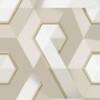 PAPIER PEINT EDEN ONYX UGÉPA Graphique & géométrie, Structuré Gris, Argent - Or, Blanc