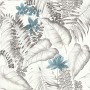 PAPIER PEINT FLEURS DES TROPIQUES BLEU - 51193702