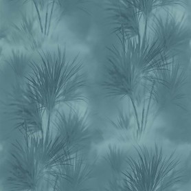 PAPIER PEINT PALME BLEU - 51193801