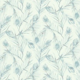 PAPIER PEINT PLUMES DE PAON BLEU - 51193901