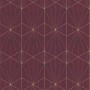 PAPIER PEINT ART DECO BORDEAUX ET DORÉ - 51192510