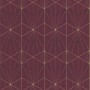 PAPIER PEINT ART DECO BORDEAUX ET DORÉ