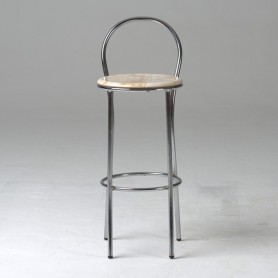 TABOURET  DOS CHROMÉ