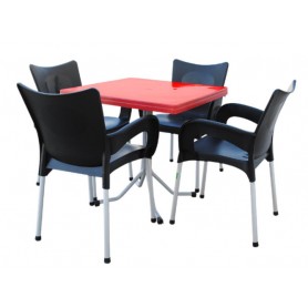 ENSEMBLE DAMAS (TABLE DAMAS+04 CHAISES CALYPSO)