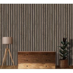 Mur Papier Peint Bois Rayures - Haute Qualité 2065