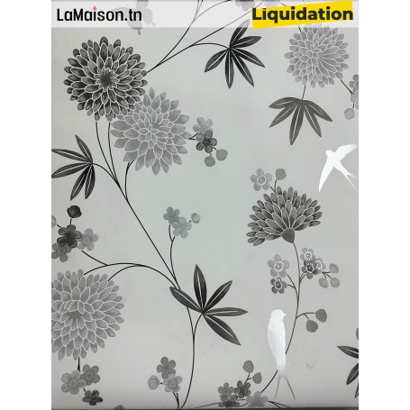 Papier Peint Black Flower